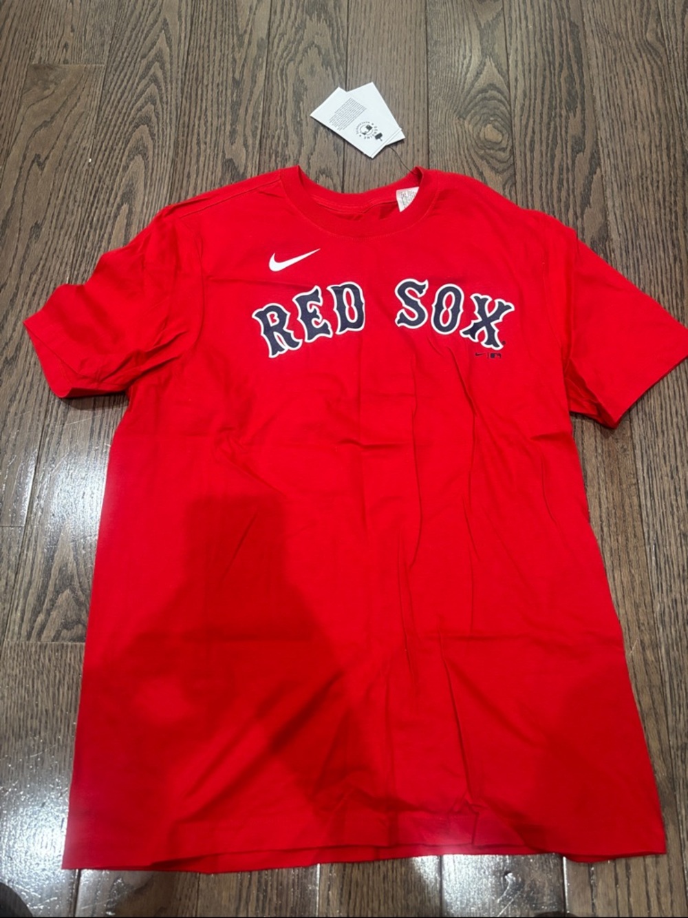Nike Men's Red 'Red Sox' Logo Short Sleeve Tee